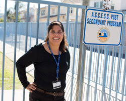 Ana on the job in the ACCESS post secondary program
