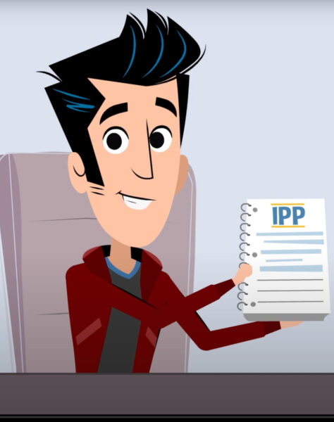 Screenshot from the animated series from Lanterman and Friends on IPP